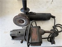Belt sander, grinding wheel