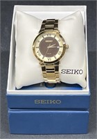 (BC) Seiko Gold Color Stainless Steel Watch,