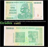 2007-2008 Zimbabwe 1 Billion Dollars (ZWR, 3rd Dol