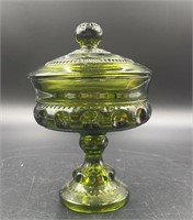 Indiana Kings Crown Green Covered Compote
