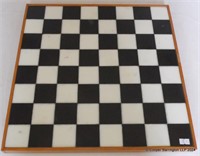 Vintage Heavy Black and White Marble Chess Board