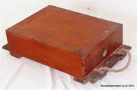 A Wooden Ammunition Crate with Rope Handles