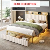 Full Bed Frame  Motion Light  Storage