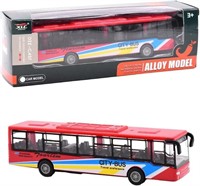 NEW! Toy Bus with Box, Alloy Diecast Pull Back