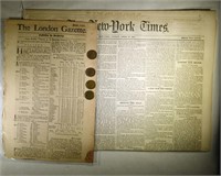 REVOLUTIONARY & CIVIL WAR NEWSPAPER LOT: