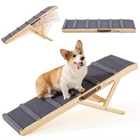 IVVIQQ Dog Ramp, Wooden Adjustable Pet Ramp 43.5''