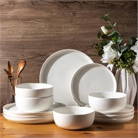 LERATIO Ceramic Dinnerware Sets,Handcraft Wavy Rim