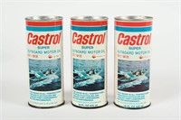 3 CASTROL SUPER OUTBOARD MOTOR OIL 16 OZ CANS