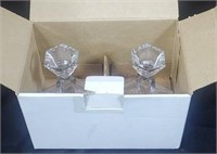 New in box pair of candleholders