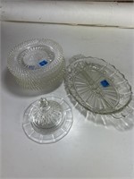 Glass dishes set of 6 small plates