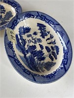 Blue decorative bowl and plate