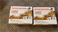 2 FULL BOXES WINCHESTER 222 BULLETS