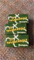 3 FULL BOXES 22 THUNDERBOLT REMINGTON BULLETS