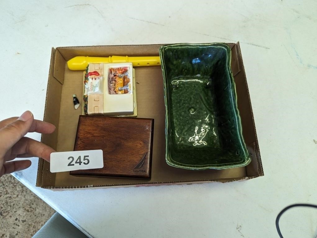 Wooden Box, Green Planer & Other