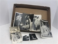 Group of vintage black and white photos nude