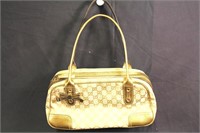 Gucci Beige/Gold Boston Shoulder Bag