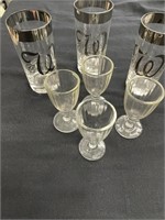 Vintage Sherry and "W" Glasses