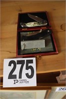 (2) Collectible Knives with Wood Box