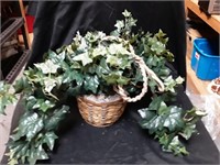 Nearly Natural English Ivy Basket Green