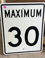 Decommissioned Speed Limit Sign. 24" x 30".