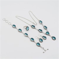 Lab Created Sterling Silver Blue Topaz Jewelry Sui