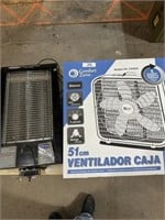 Soleus air elect heater- comfort zone box fan NEW