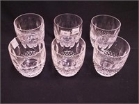 Six Waterford crystal Colleen pattern double