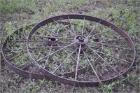 2 Matching Iron Wagon Wheels 48"