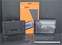 (K) Lot Includes Tablet With Keyboard,  Fire