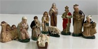 mini nativity glass figurines