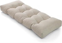 Anti-Slip Tufted Patio Seat Cushion, Beige