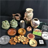 various vases, bowls, etc