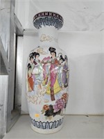 Large  24in tall oriental vase