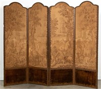 Four Panel French Style Tapestry Dressing Screen