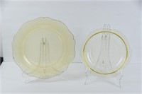 Depression Glass Serving Bowl and Platter