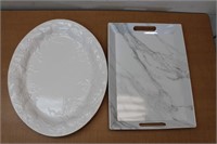 Ceramic Turkey Platter and Modern Tray