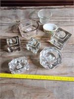 Lot of Vintage Glass Salters