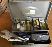 Small box with assorted tools