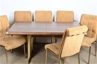 Mid Century Dining Table & 6 Chairs