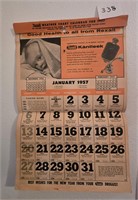 1957 Rexall Calendar