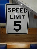 Speed limit 5 sign