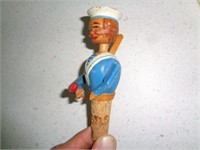Wooden Sailor Bottle Stopper