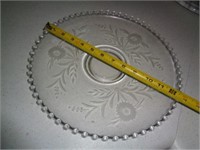 Candlewick 13" Plate with Cut Design