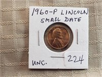 1960P Lincoln Cent UNC Small Date