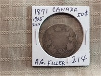 1817 Canada 50 Cents AG Filler 0.925 Silver