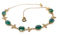 Antique 9ct rose gold child's necklace