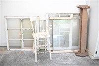 Antique Wood Framed Windows, Youth Chair