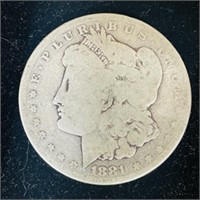 1881 Morgan Silver Dollar Philadelphia mint