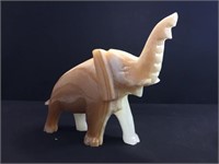 Vintage Marble Elephant, Hand Carved