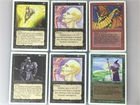 6 Magic the Gathering cards, revised , Good